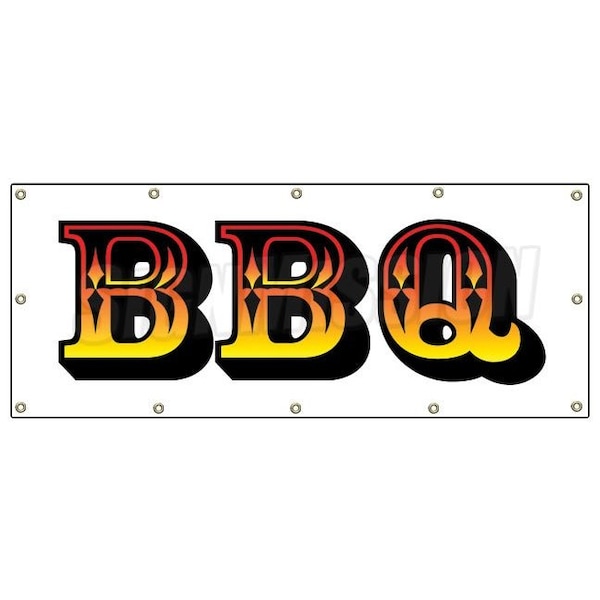 BBQ BANNER SIGN barbque bbq smoker signs ribs chicken pork beef